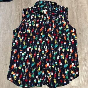 Talbots Multicolor Sleeveless Blouse